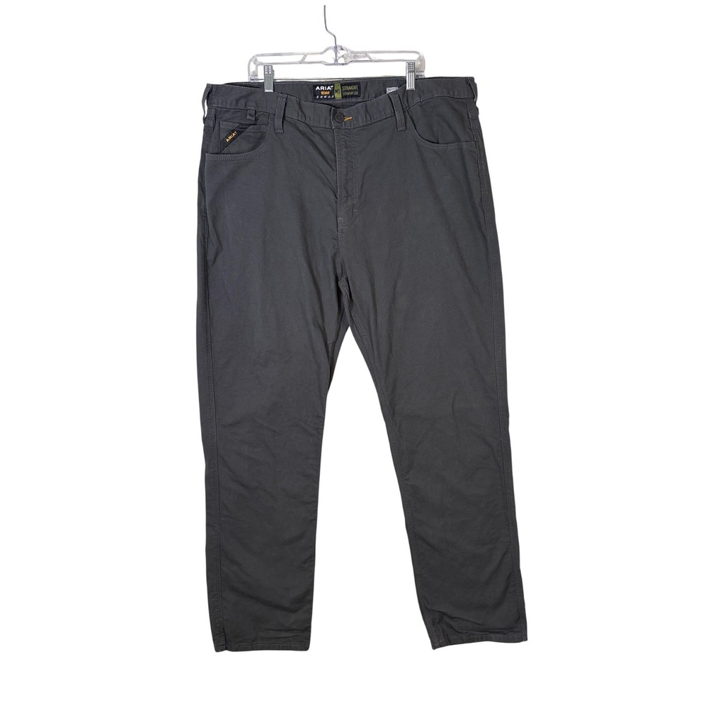 Ariat Rebar M5 Made Tough Straight Leg Grey Work Pants 44x36 10051858
